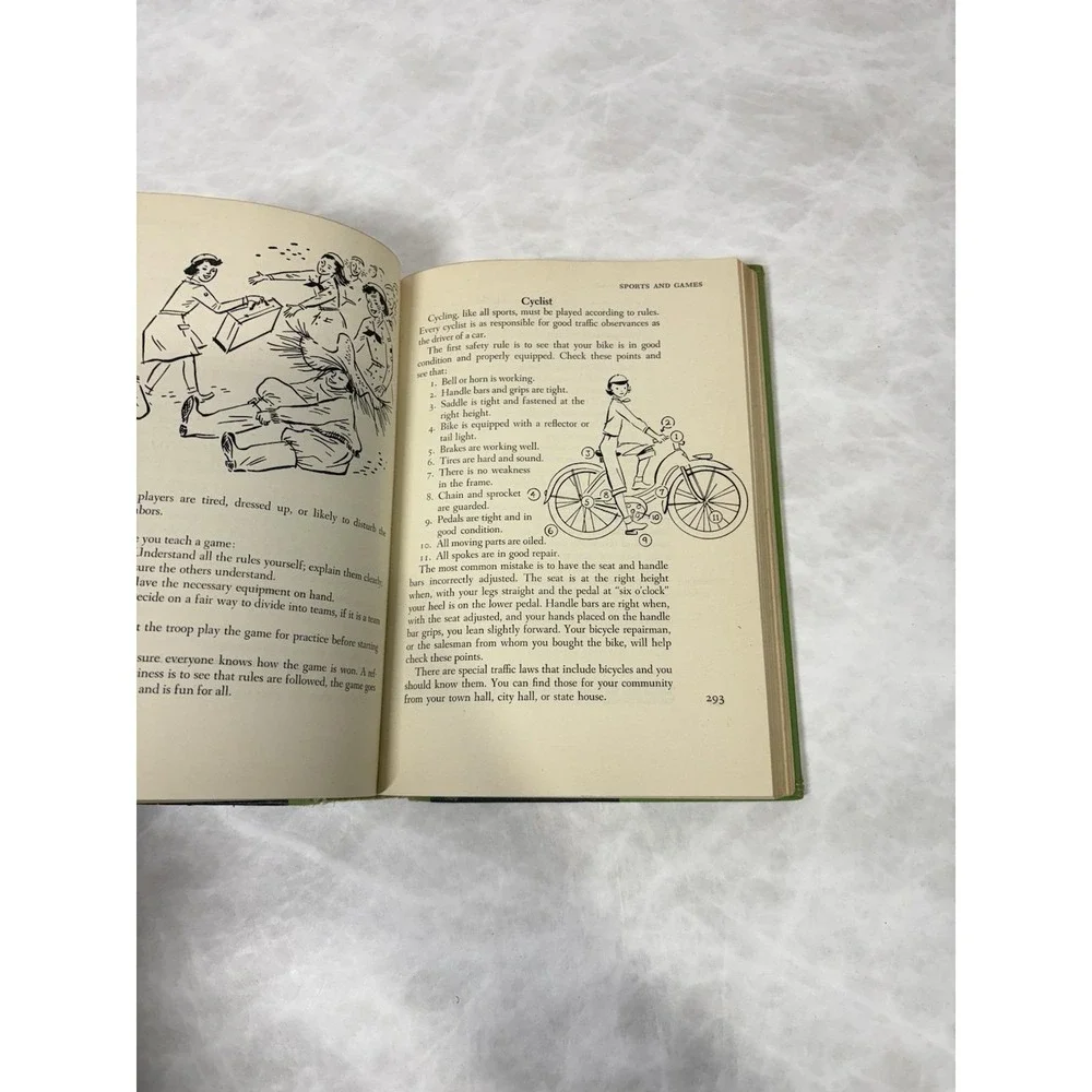 Vintage 1959 Girl Scout Handbook 20th Impression Hardback Worn Cover Notes‎